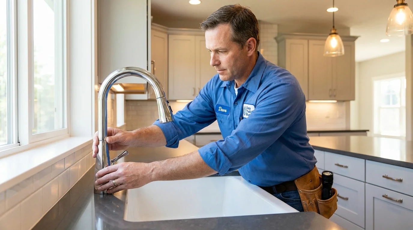 Kitchen faucet installation by Johns Plumbing LLC in Farrell