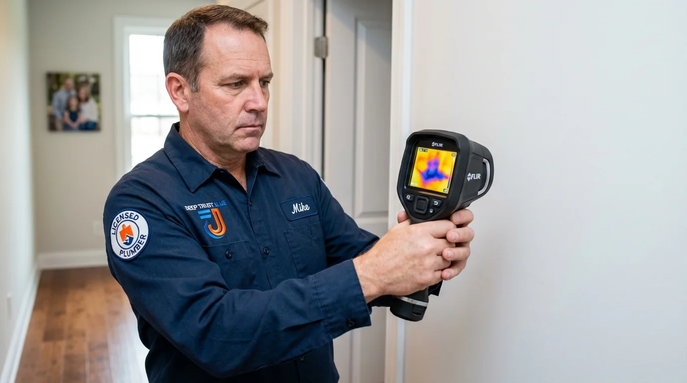 Thermal imaging leak detection by Johns Plumbing LLC in Farrell